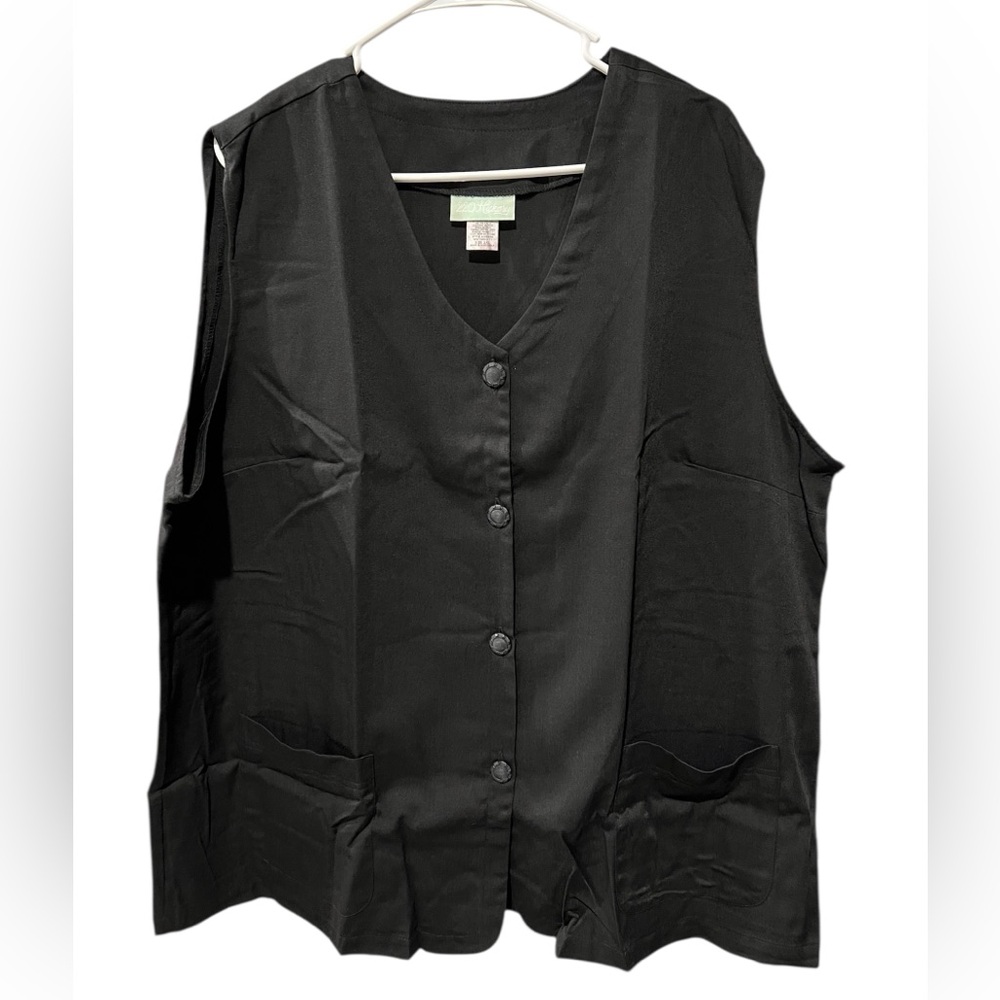220 Hickory Black Button Front Vest Size 2XL Old New Stock